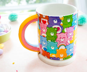 Care Bears Allover Print Ceramic Mug With Rainbow Handle | Holds 20 Ounces