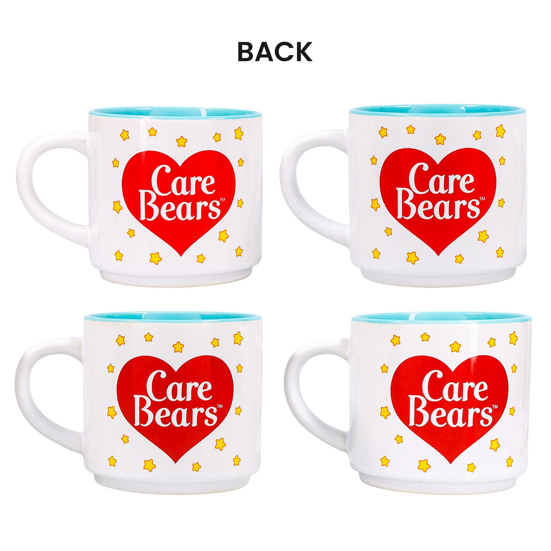 Care Bears 4-Piece Stacking Mug Set With Wire Rack | Each Holds 10 Ounces