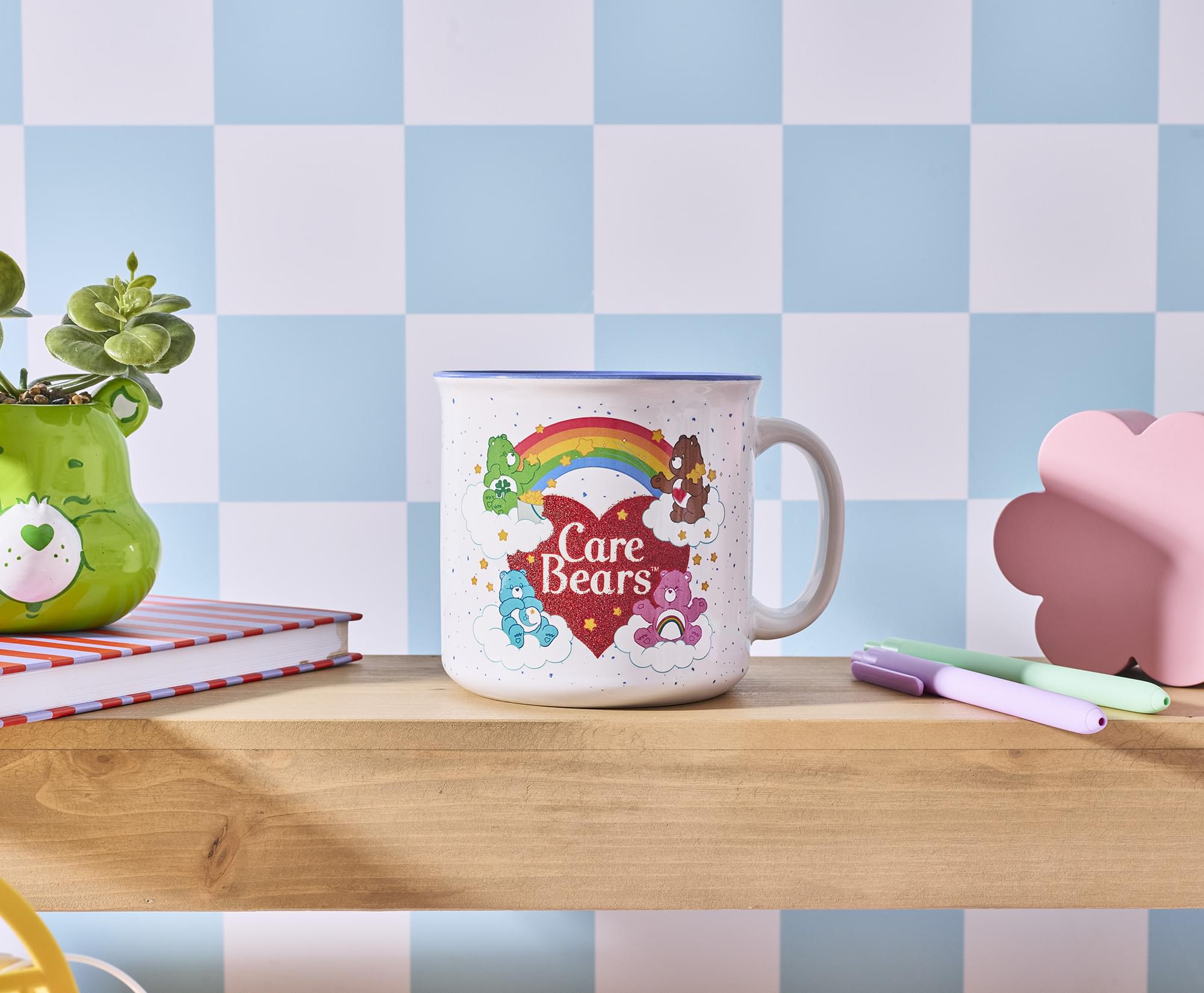 Care Bears Heart Glitter 20-Ounce Ceramic Camper Mug