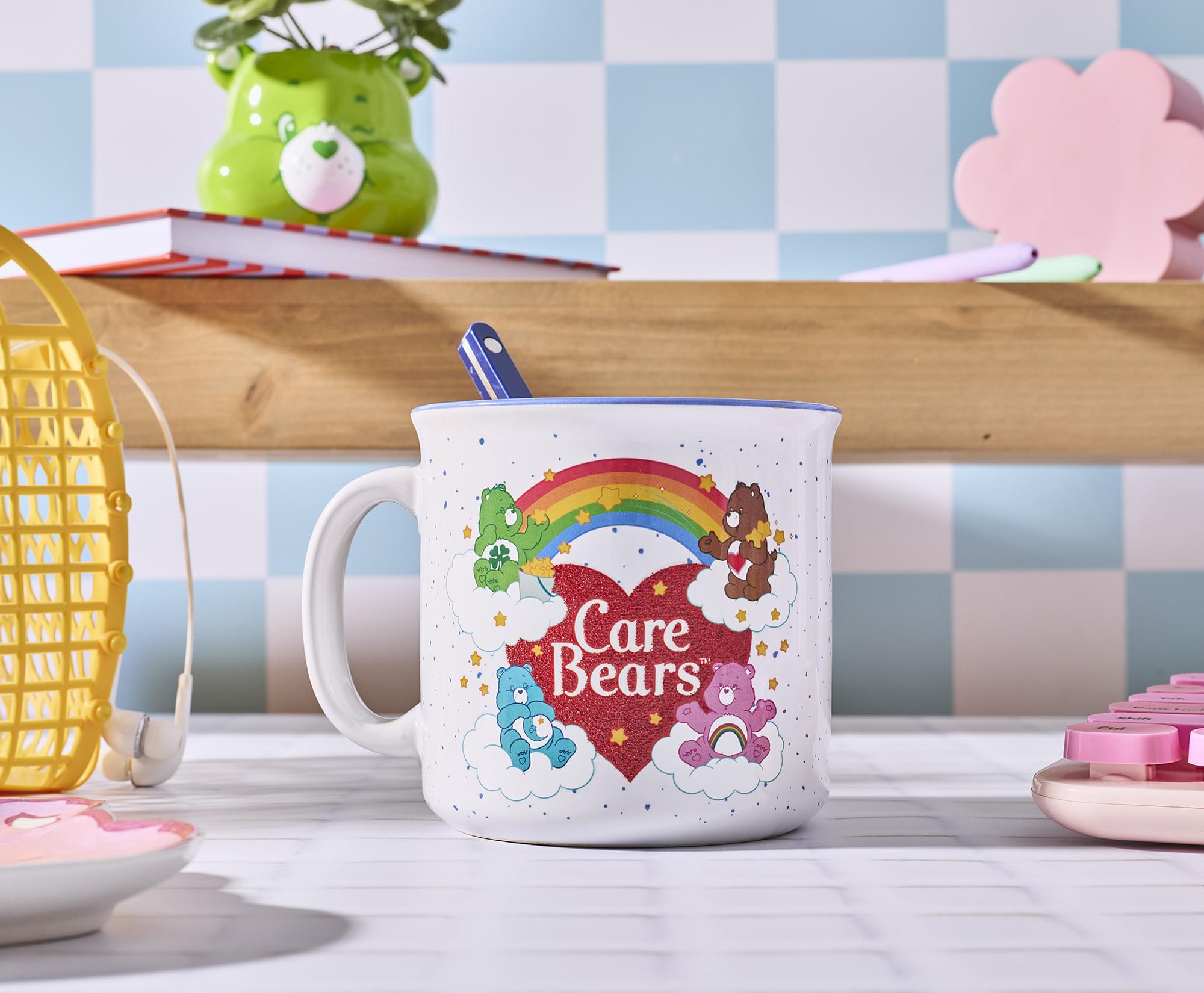 Care Bears Heart Glitter 20-Ounce Ceramic Camper Mug
