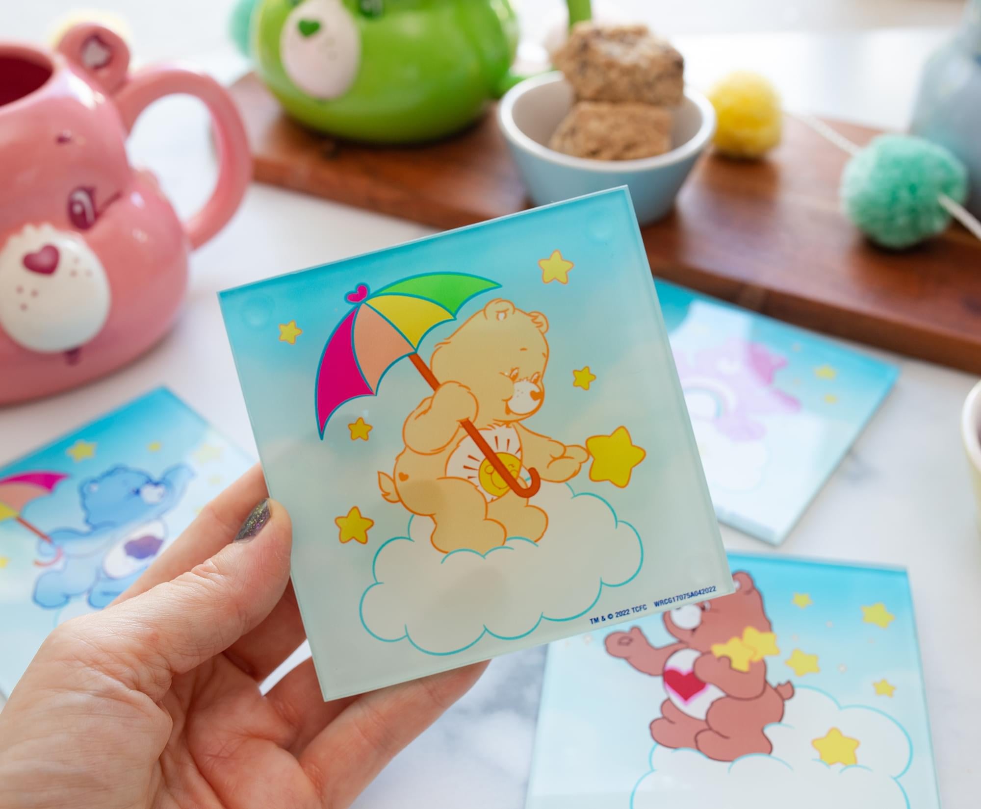 Care Bears Clouds Glass Coasters | Set of 4