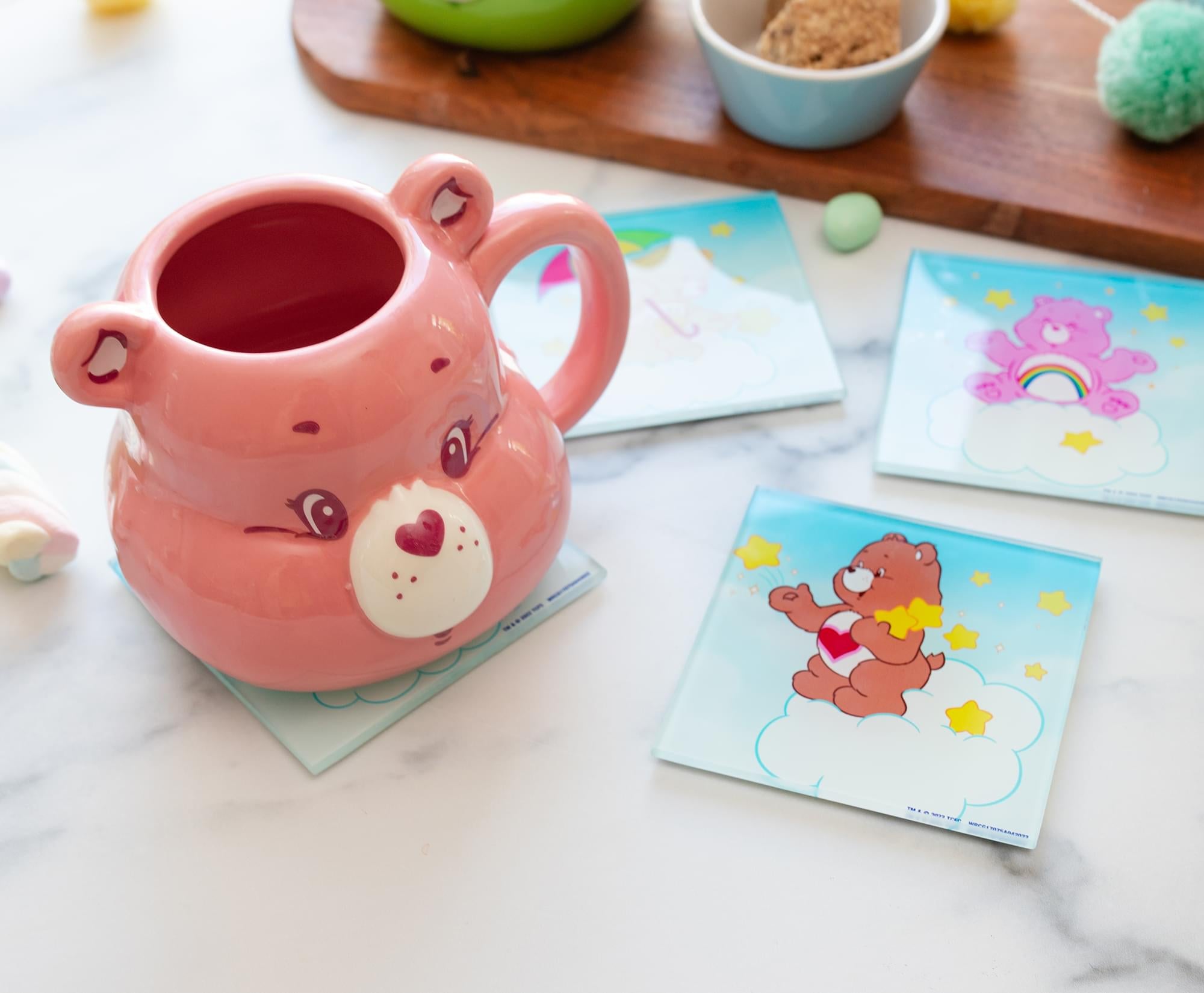 Care Bears Clouds Glass Coasters | Set of 4