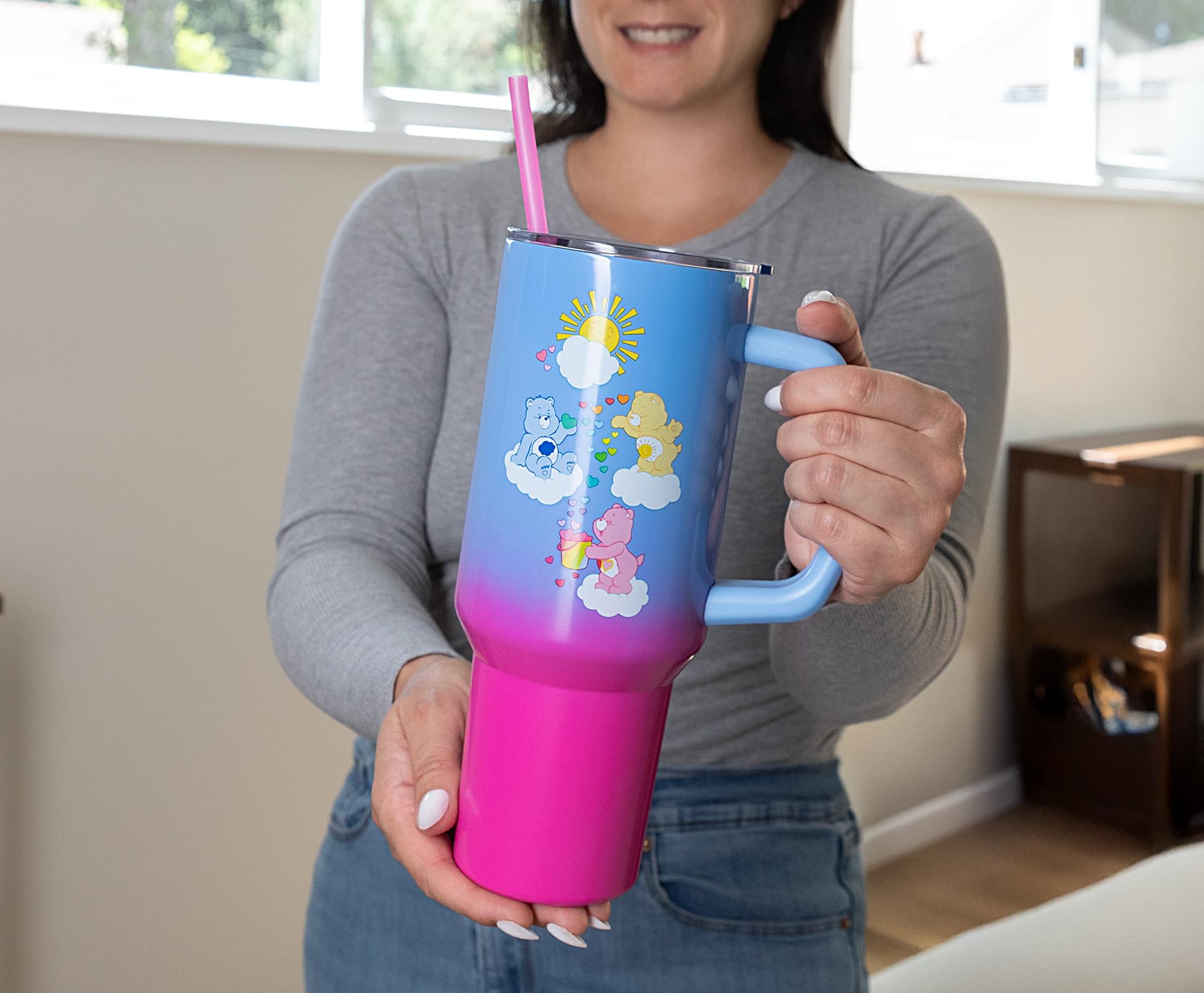Care Bears Ombre 40-Ounce Stainless Steel Tumbler With Handle