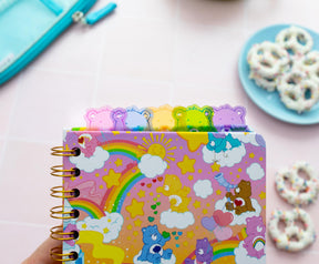 Care Bears Rainbows 5-Tab Spiral Notebook With 75 Sheets