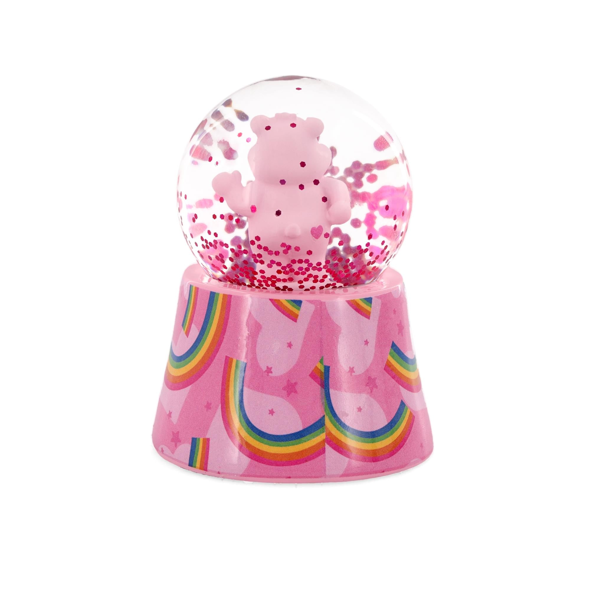 Care Bears Cheer Bear Mini Light-Up Snow Globe | 3 Inches Tall