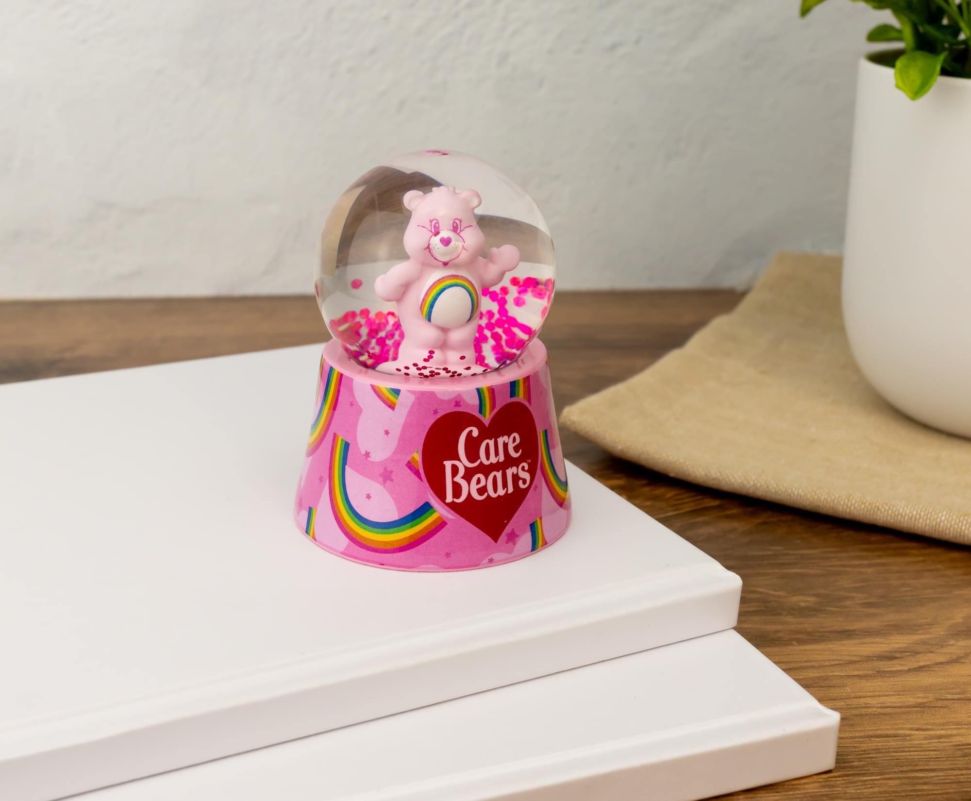 Care Bears Cheer Bear Mini Light-Up Snow Globe | 3 Inches Tall