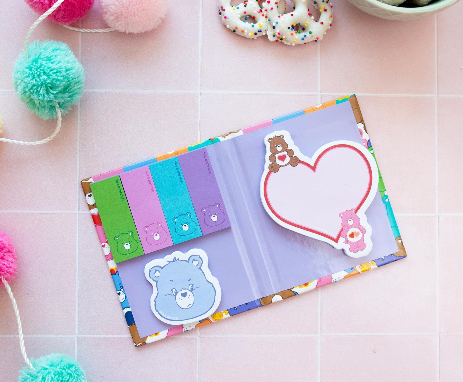Care Bears Allover Print Sticky Note and Tab Box Set