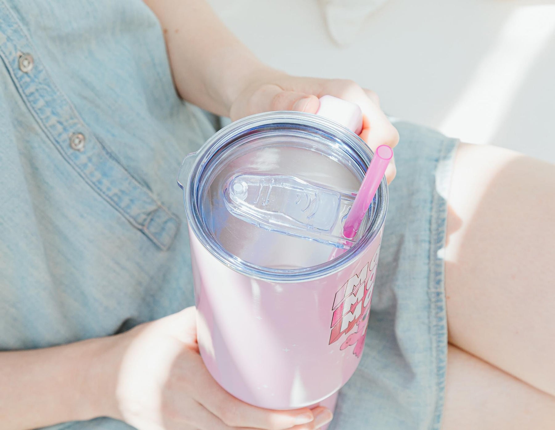 Care Bears Love-A-Lot Bear Stainless Steel Tumbler With Handle | Holds 40 Ounces