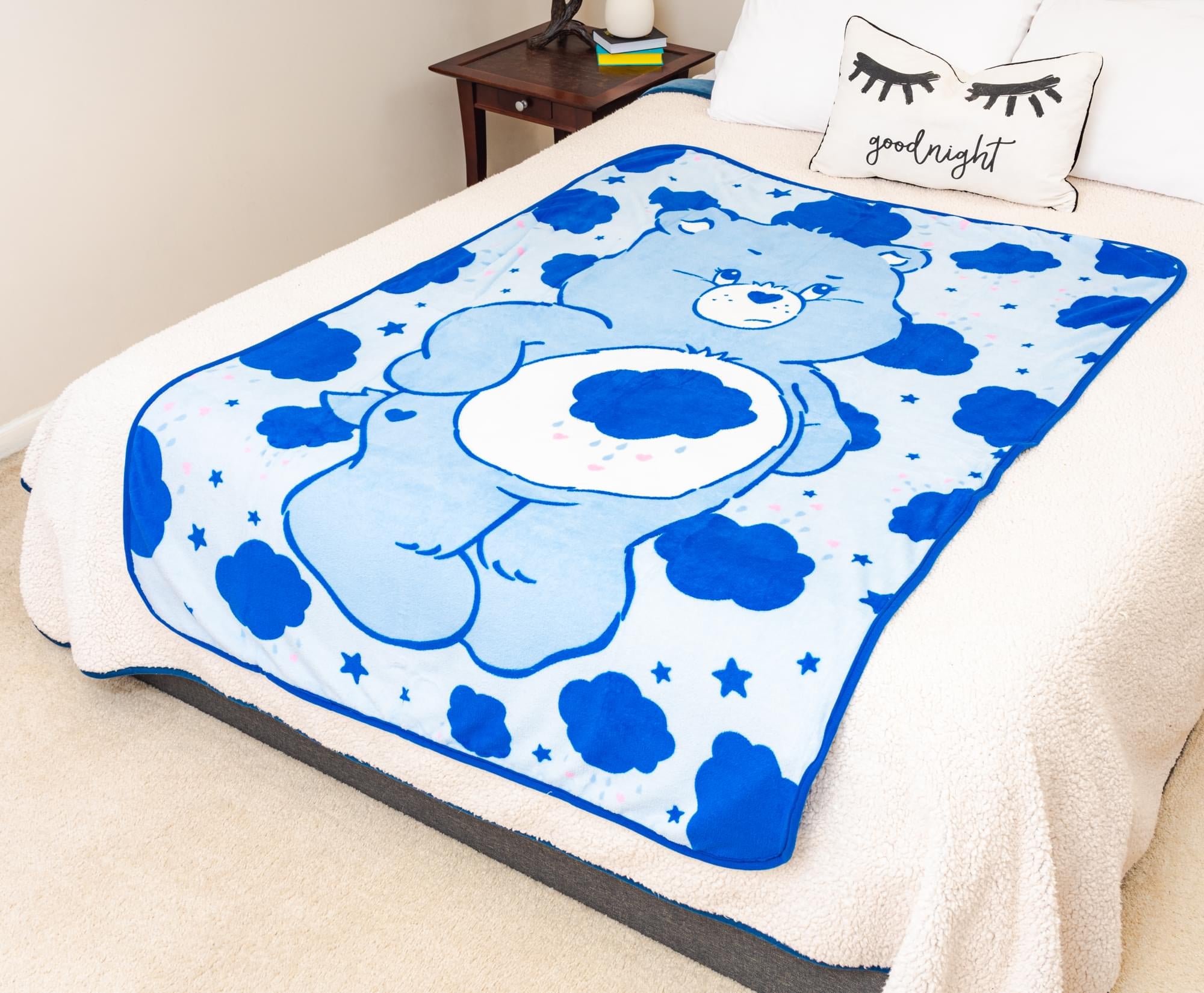 Care Bears Grumpy Bear Fleece Throw Blanket | 45 x 60 Inches