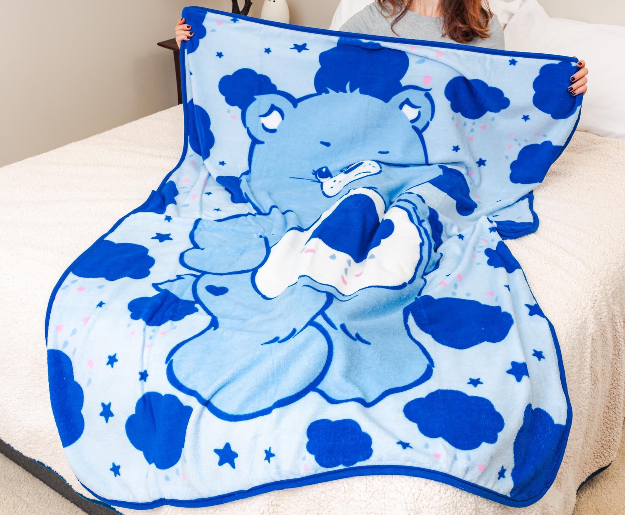 Care Bears Grumpy Bear Fleece Throw Blanket | 45 x 60 Inches