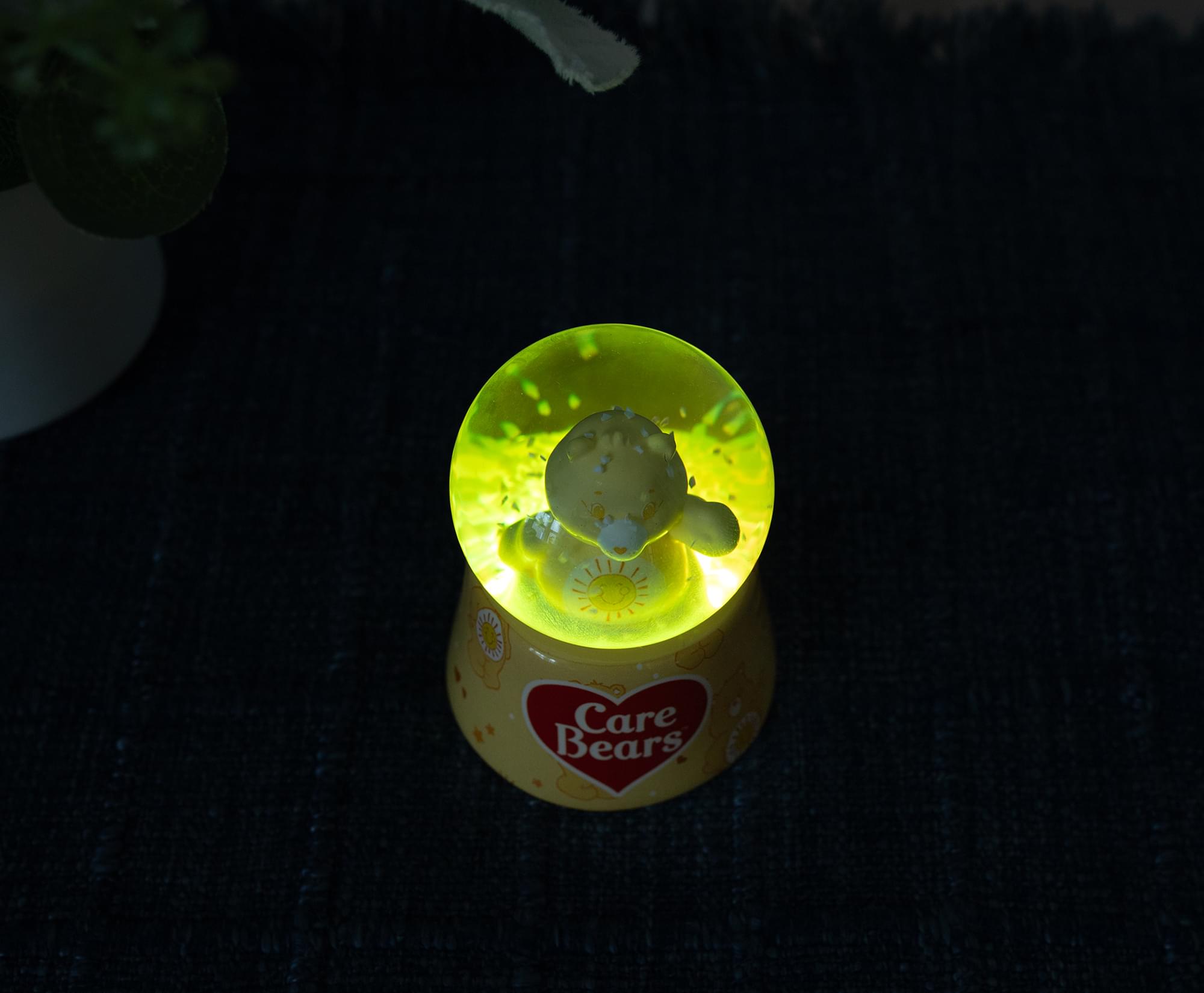 Care Bears Funshine Bear Mini Light-Up Snow Globe | 3 Inches Tall