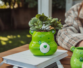 Care Bears Good Luck Bear 5-Inch Ceramic Mini Planter With Artificial Succulent