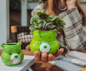 Care Bears Good Luck Bear 5-Inch Ceramic Mini Planter With Artificial Succulent