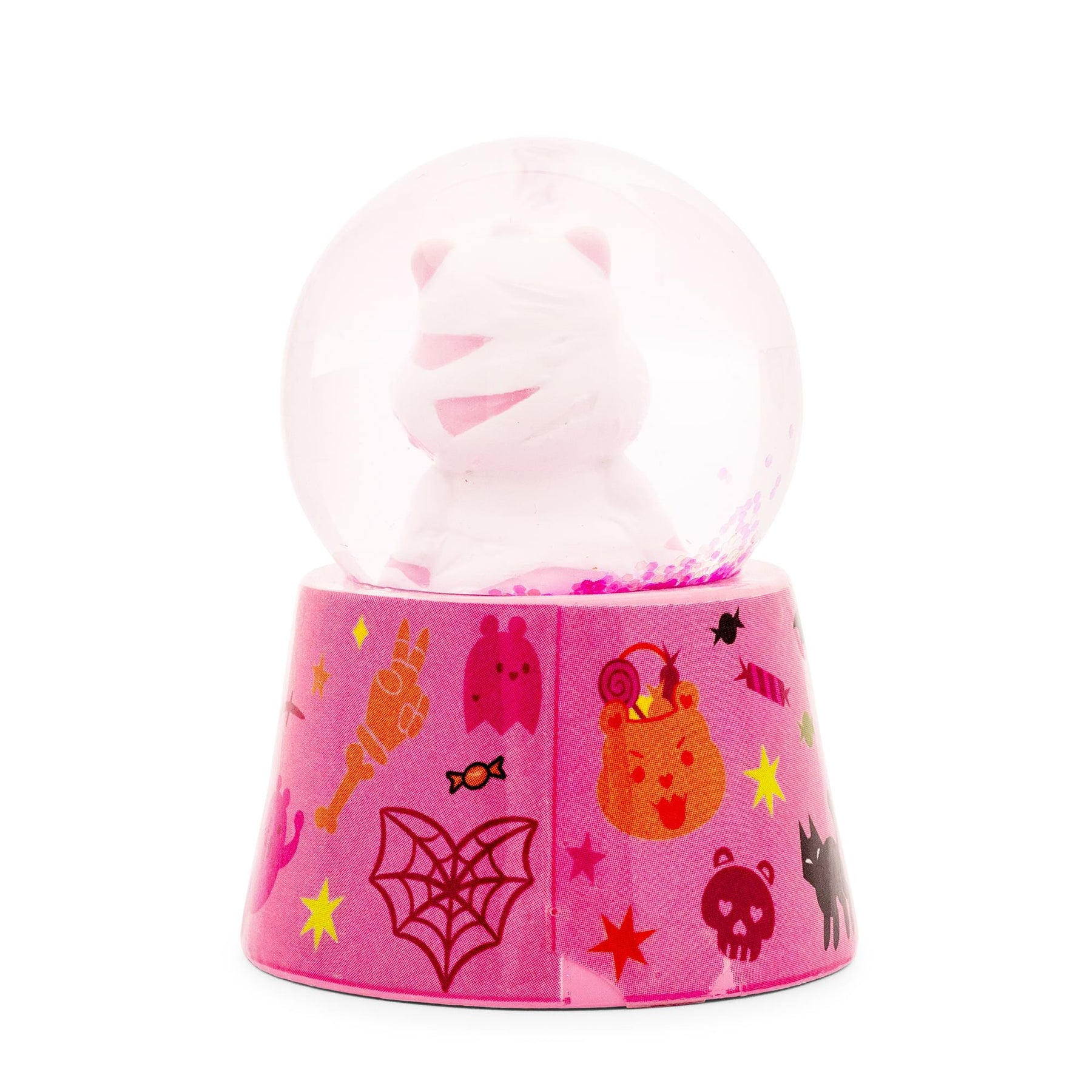 Care Bears Cheer Bear Mummy 3-Inch Mini Light-Up Snow Globe