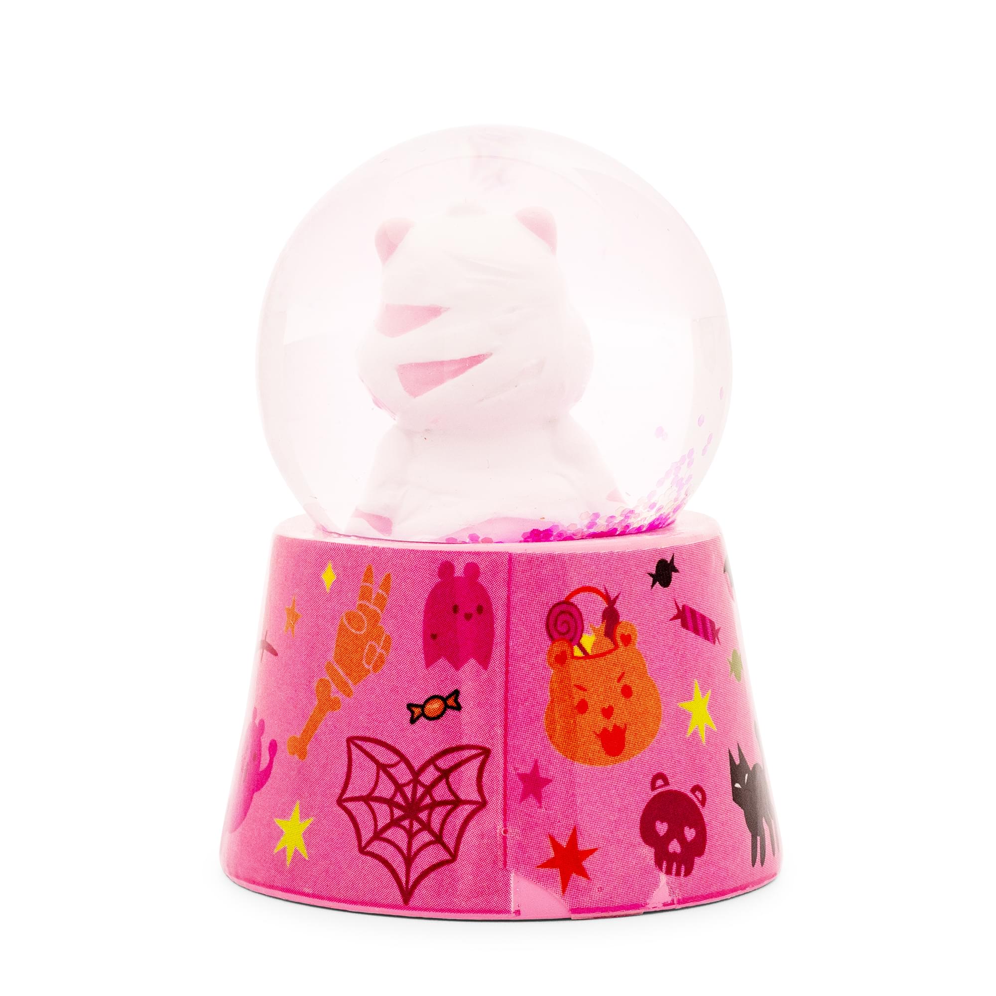 Care Bears Cheer Bear Mummy 3-Inch Mini Light-Up Snow Globe