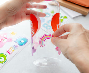 Care Bears School Spirit 32-Ounce Twist Spout Water Bottle and Sticker Set