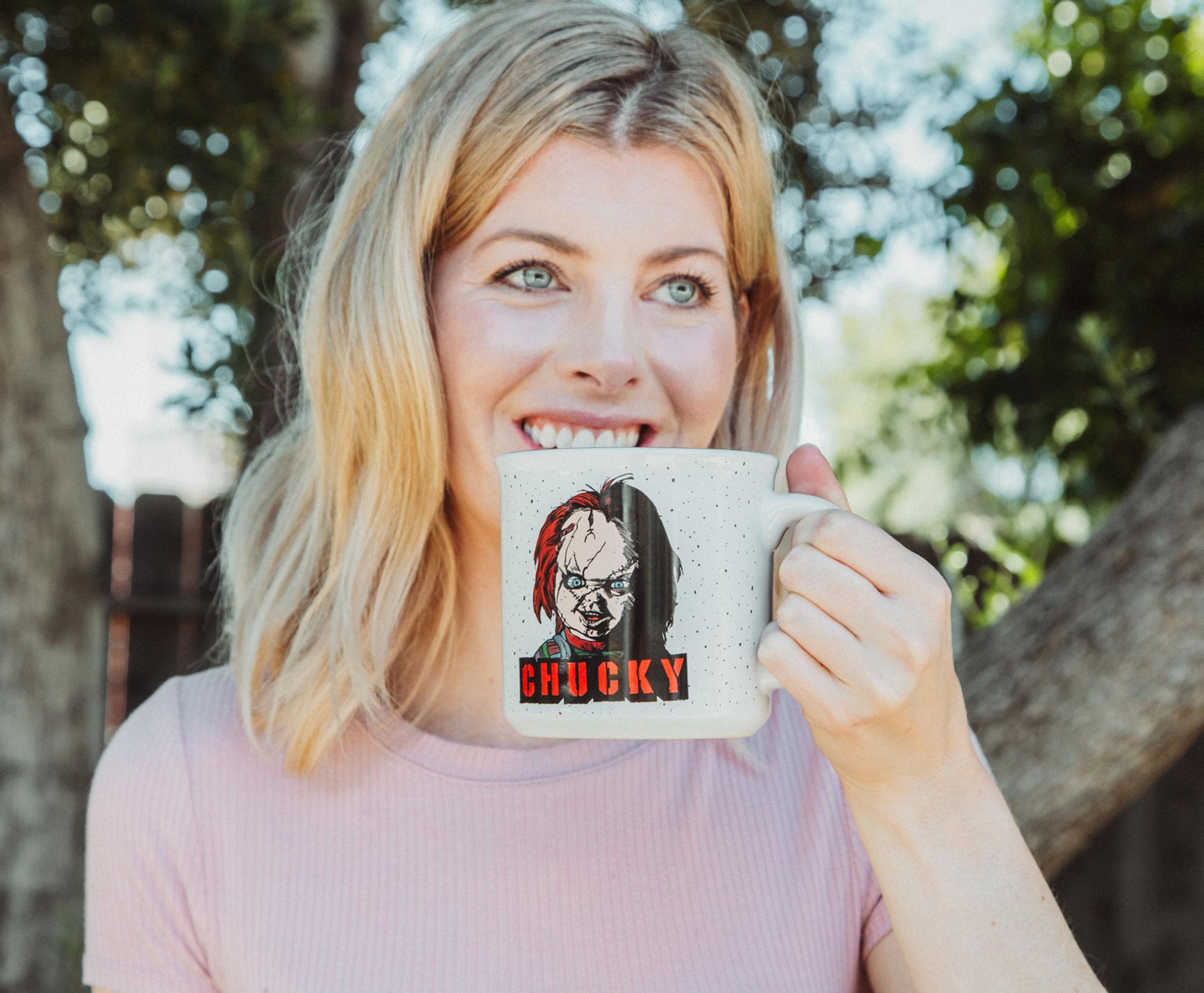 Child's Play Chucky Ceramic Camper Mug | Holds 20 Ounces