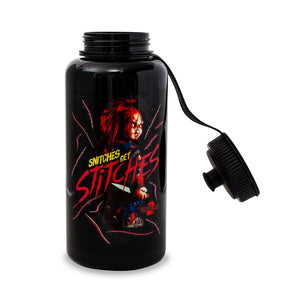 Child's Play 2 Chucky "Snitches Get Stitches" 34-Ounce Sports Water Bottle