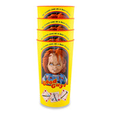 Child's Play Chucky "Good Guys" 4-Piece Plastic Cup Set | Each Holds 22 Ounces