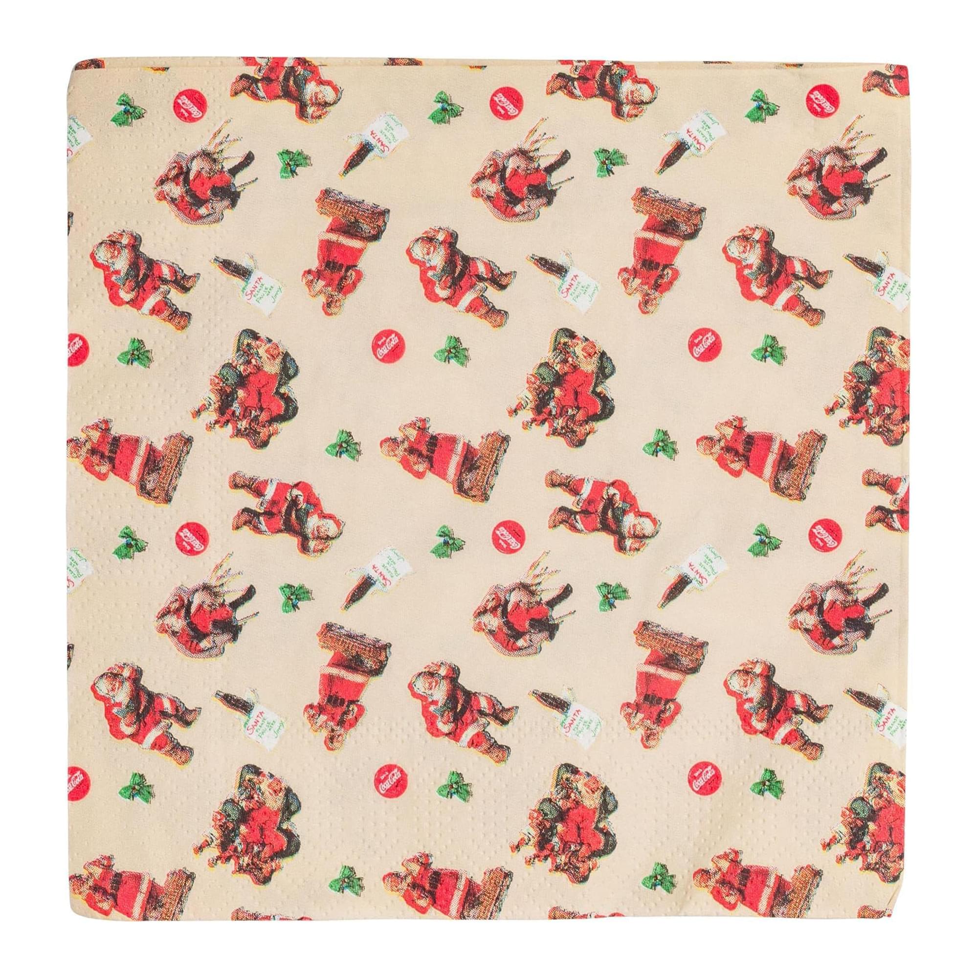 Coca Cola Santa 32-Piece Paper Napkin And Plate Party Pack
