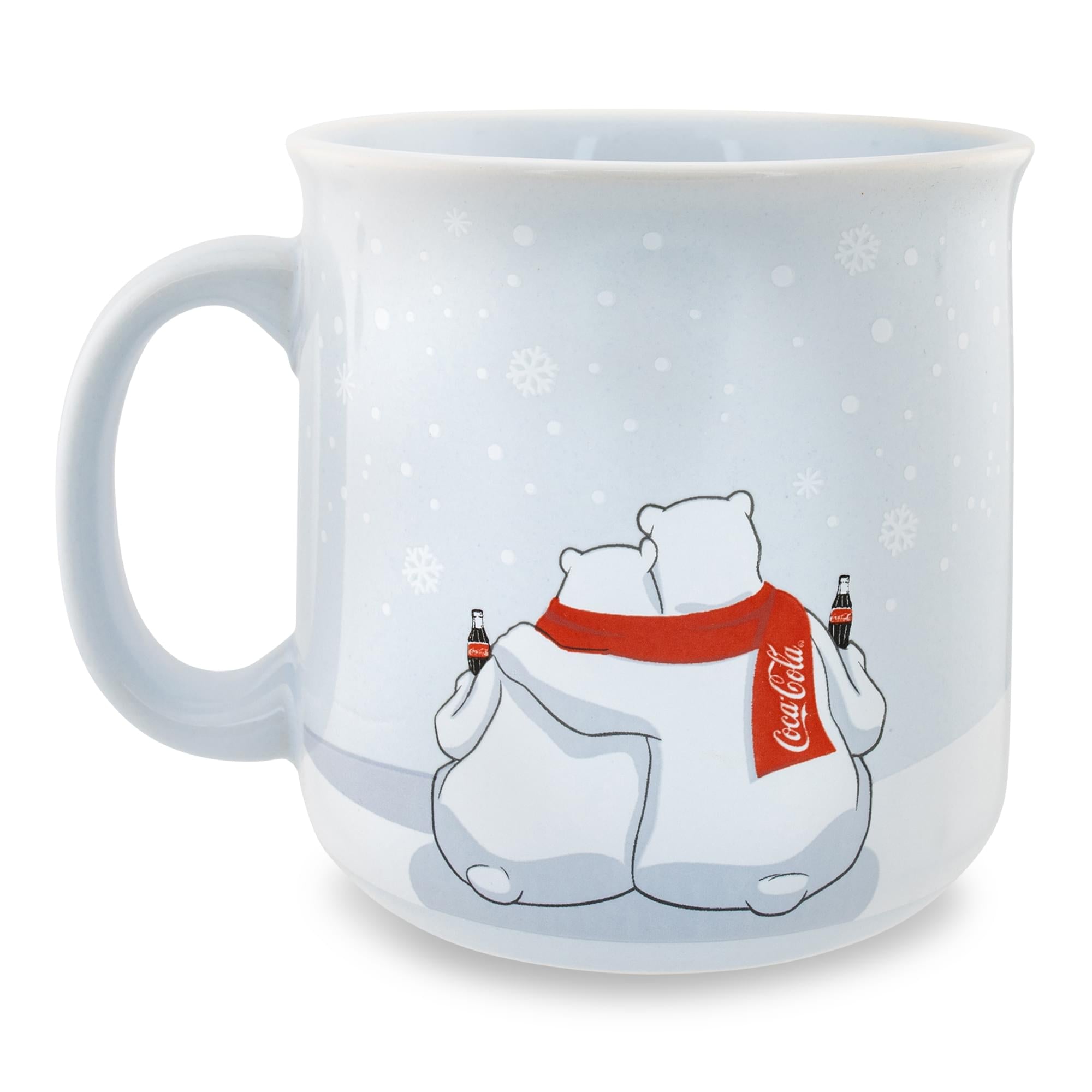Coca-Cola Holiday Polar Bears Ceramic Camper Mug | Holds 20 Ounces