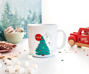 Coca-Cola Holiday Polar Bears Ceramic Camper Mug | Holds 20 Ounces