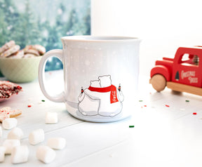 Coca-Cola Holiday Polar Bears Ceramic Camper Mug | Holds 20 Ounces
