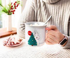 Coca-Cola Holiday Polar Bears Ceramic Camper Mug | Holds 20 Ounces