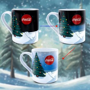 Coca-Cola Holiday Polar Bears Heat-Reveal Ceramic Mug | Holds 14 Ounces