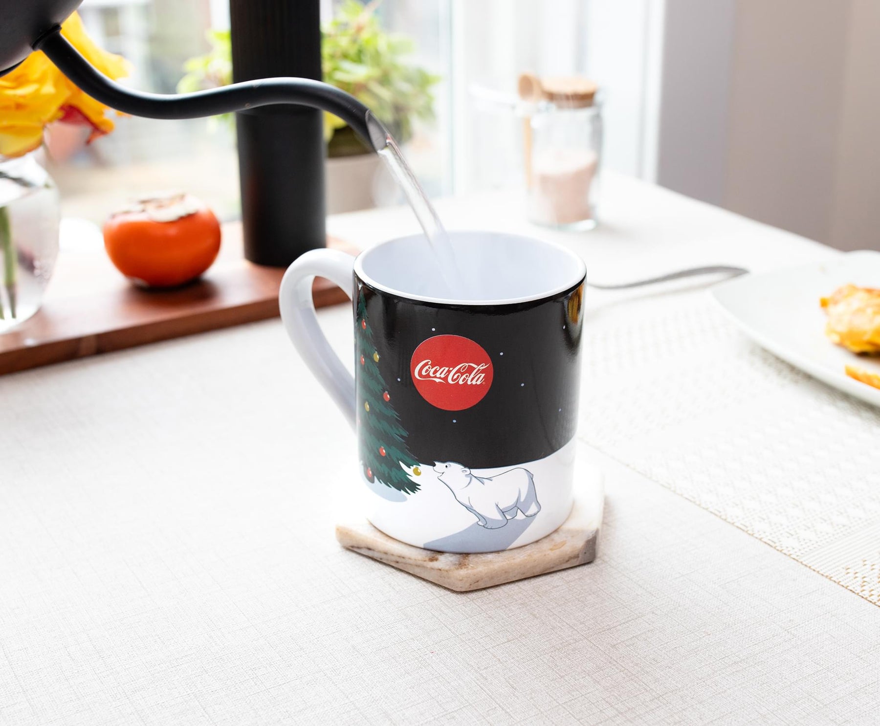 Coca-Cola Holiday Polar Bears Heat-Reveal Ceramic Mug | Holds 14 Ounces
