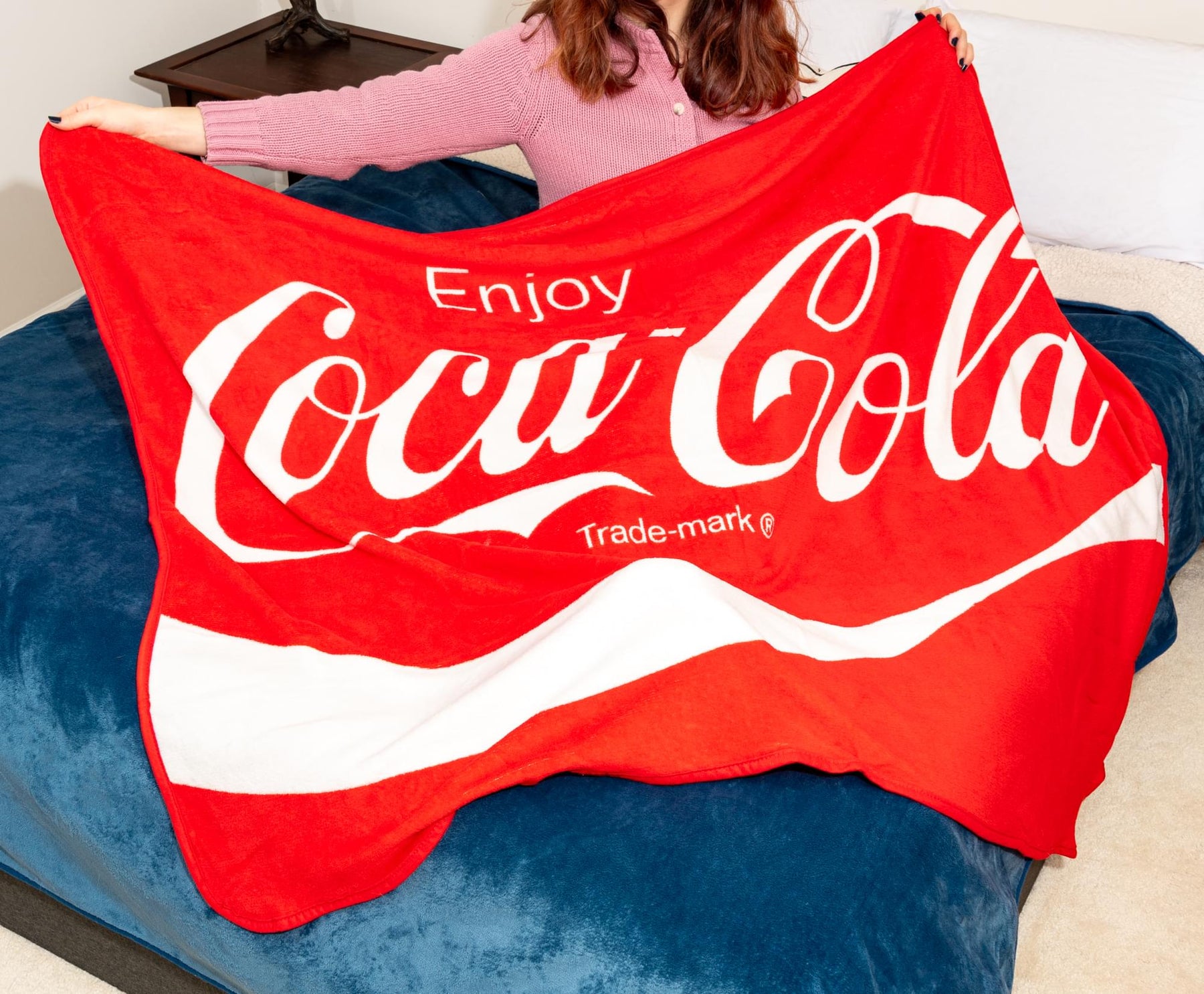 Coca-Cola Classic Logo Fleece Throw Blanket | 45 x 60 Inches