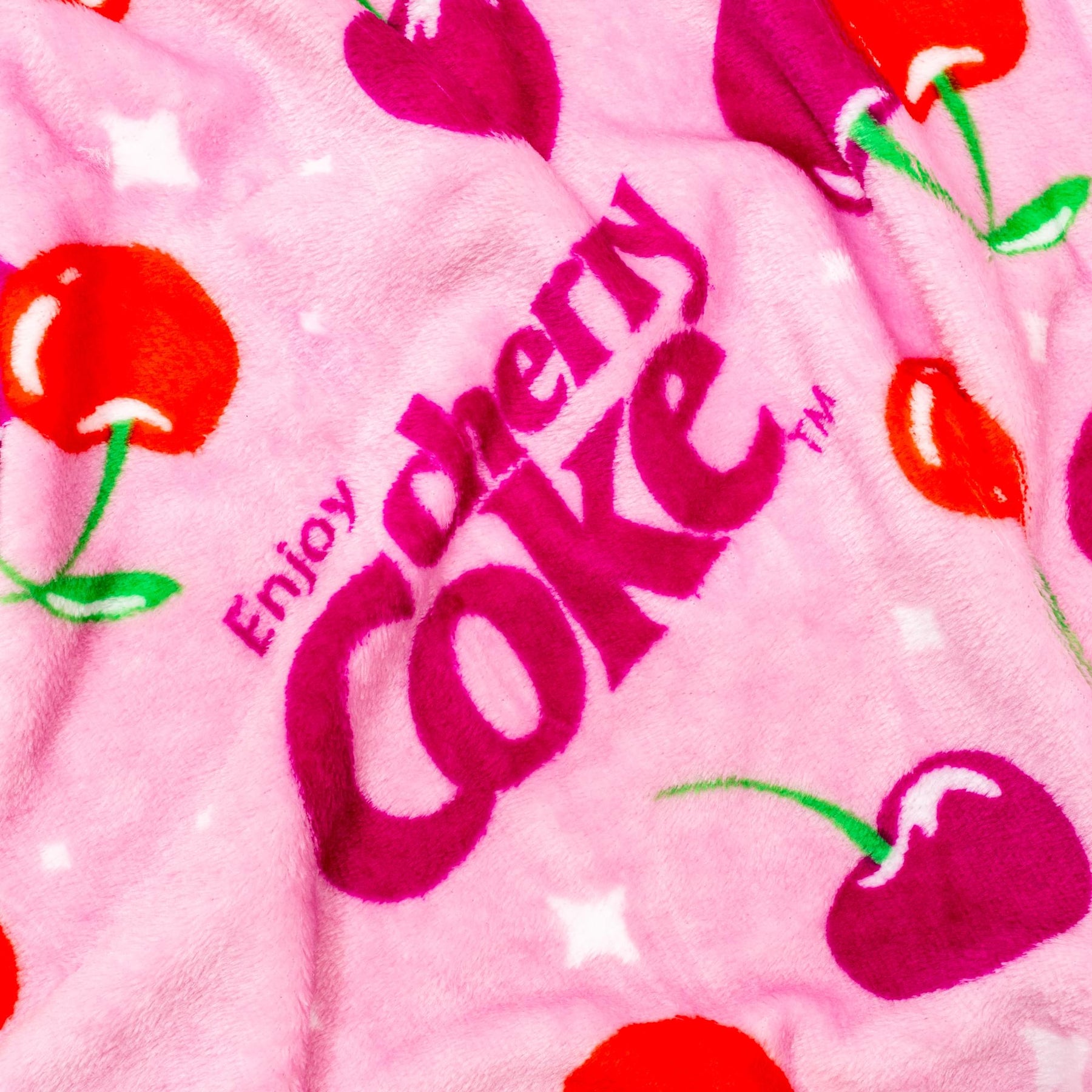Coca-Cola Cherry Coke Logo Collage Fleece Throw Blanket | 45 x 60 Inches