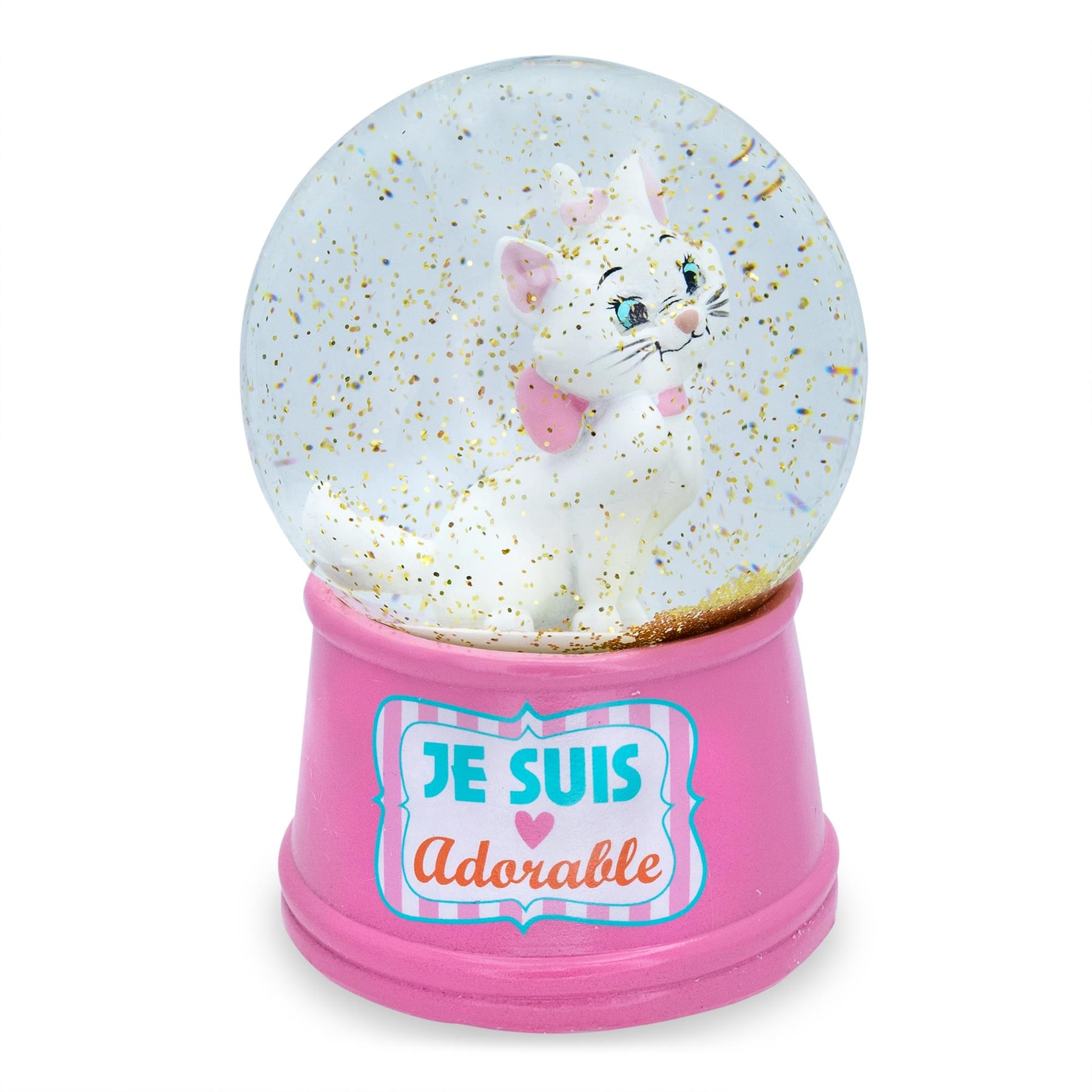 Disney Aristocats Marie "Je Suis Adorable" Light-Up Snow Globe | 6 Inches Tall