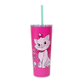Disney The Aristocats Marie "Bonjour" Stainless Steel Tumbler | Holds 22 Ounces