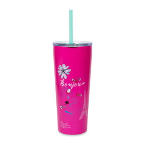 Disney The Aristocats Marie "Bonjour" Stainless Steel Tumbler | Holds 22 Ounces
