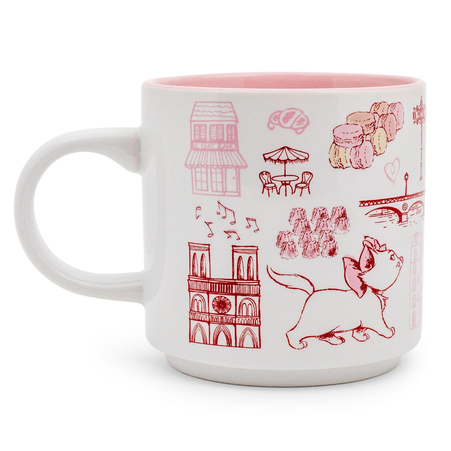 Silver Buffalo Disney The Aristocats Marie Cat In Paris Because I'm A Lady  White & Pink Ceramic Coffee Mug