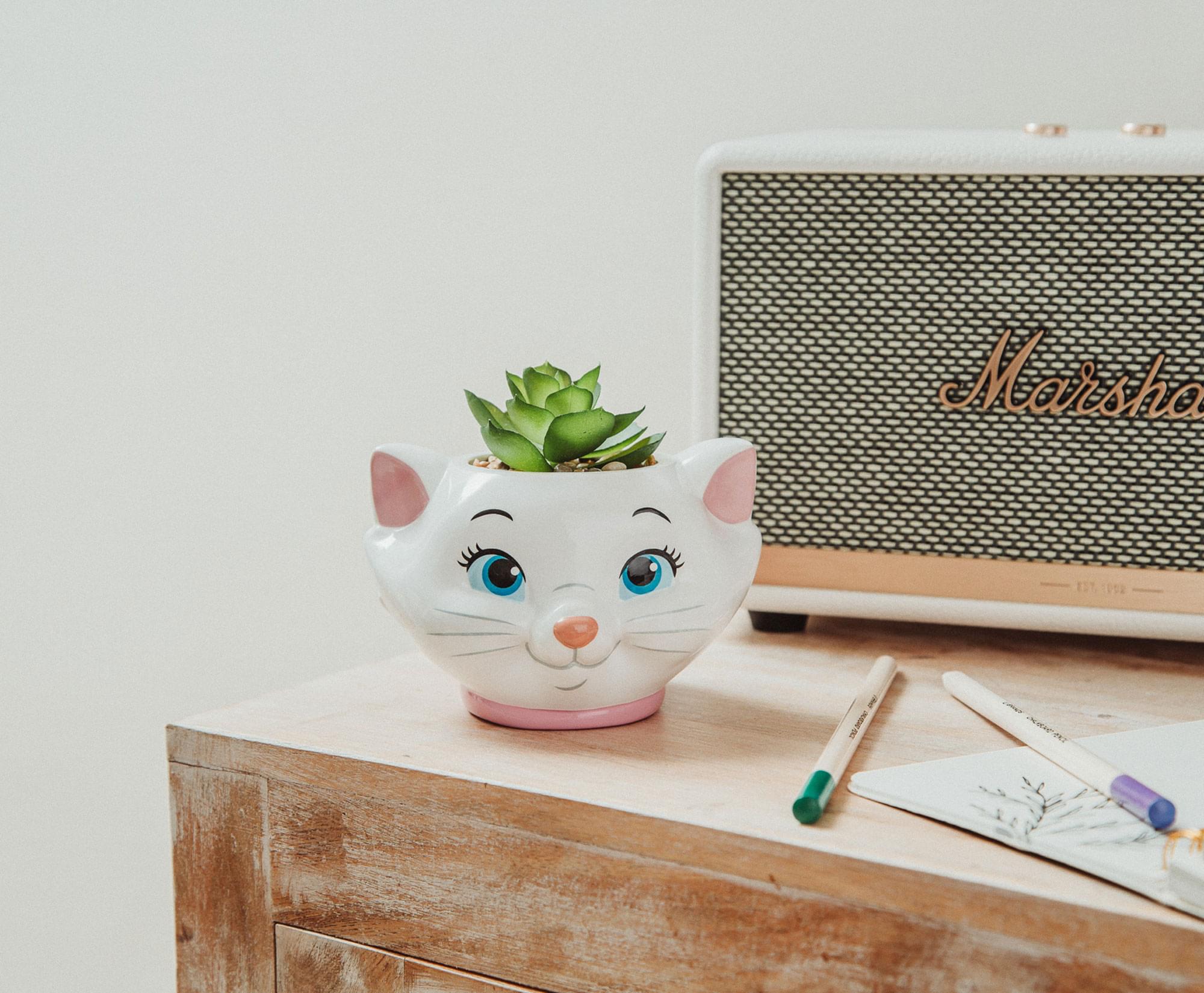 Disney The Aristocats Marie 4-Inch Mini Planter With Artificial Succulent