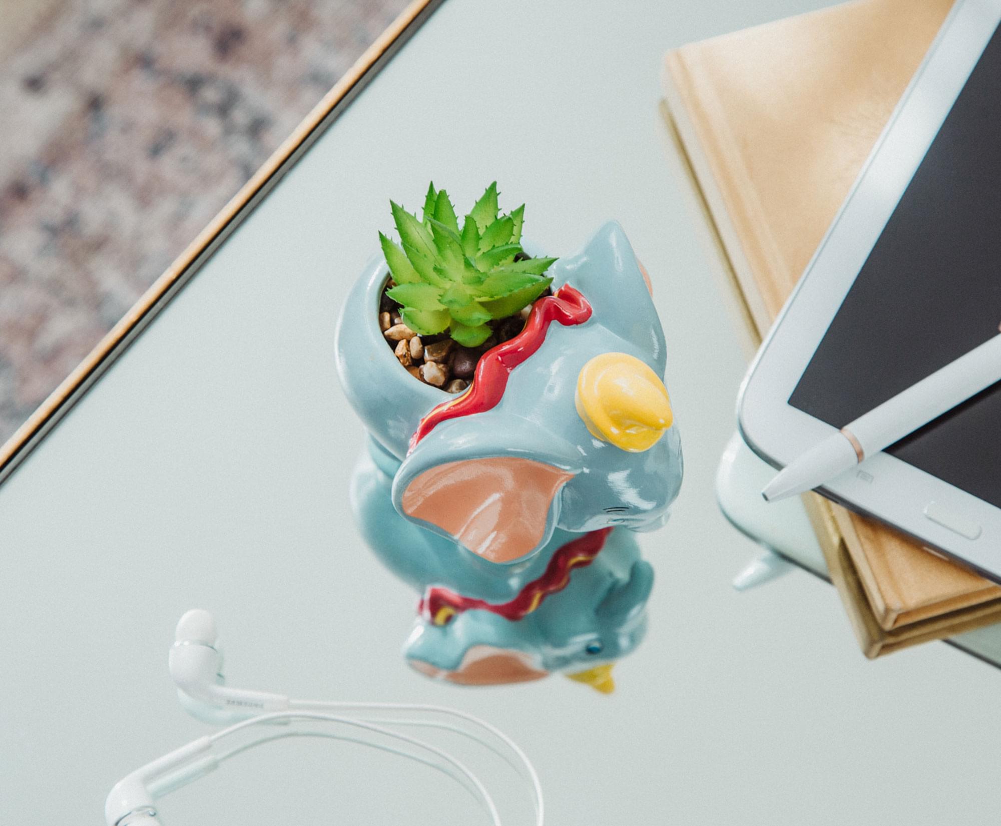 Disney Dumbo 4-Inch Mini Planter With Artificial Succulent