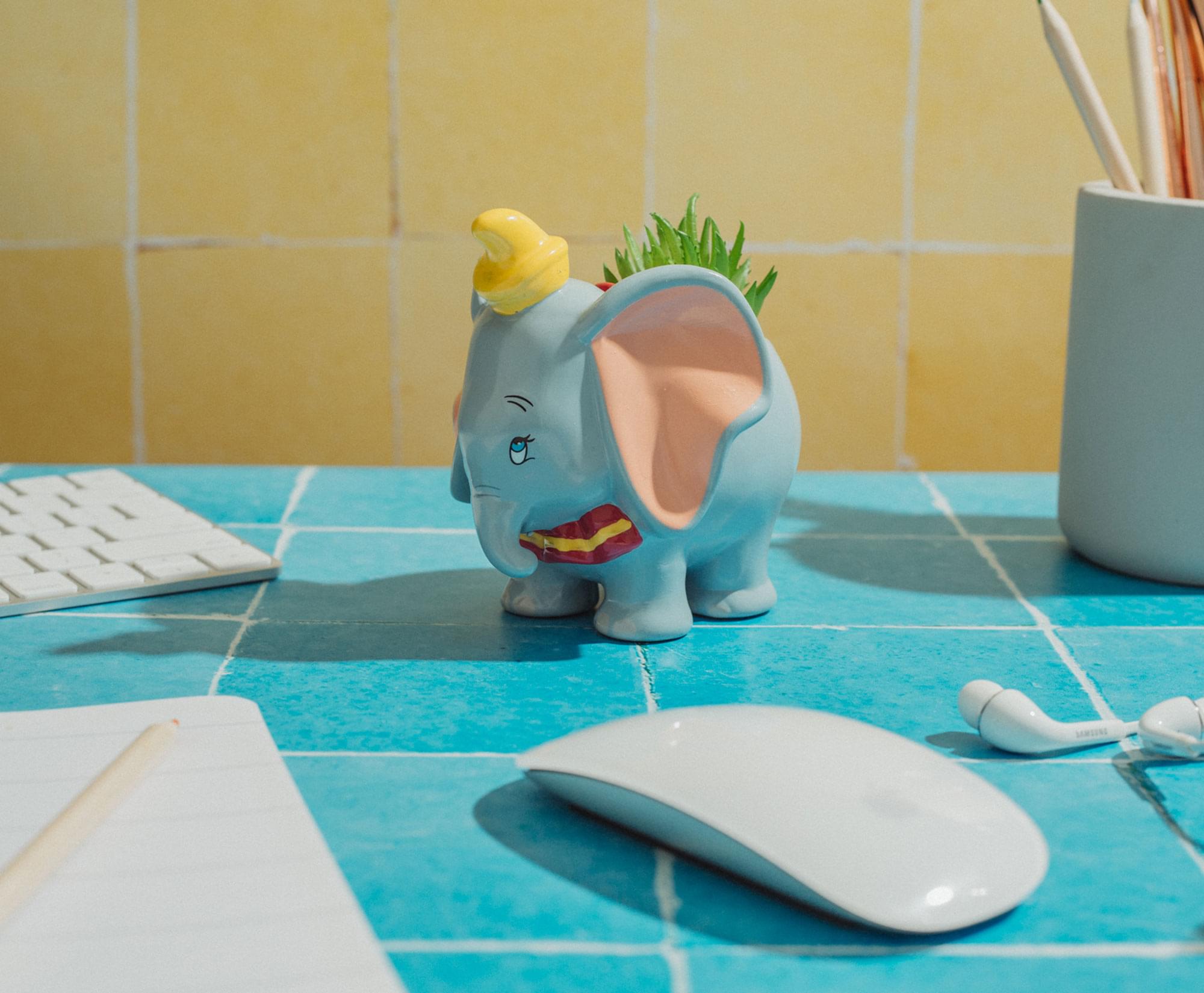 Disney Dumbo 4-Inch Mini Planter With Artificial Succulent