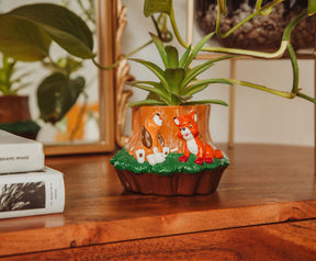 Disney The Fox and the Hound 4-Inch Mini Planter With Artificial Succulent