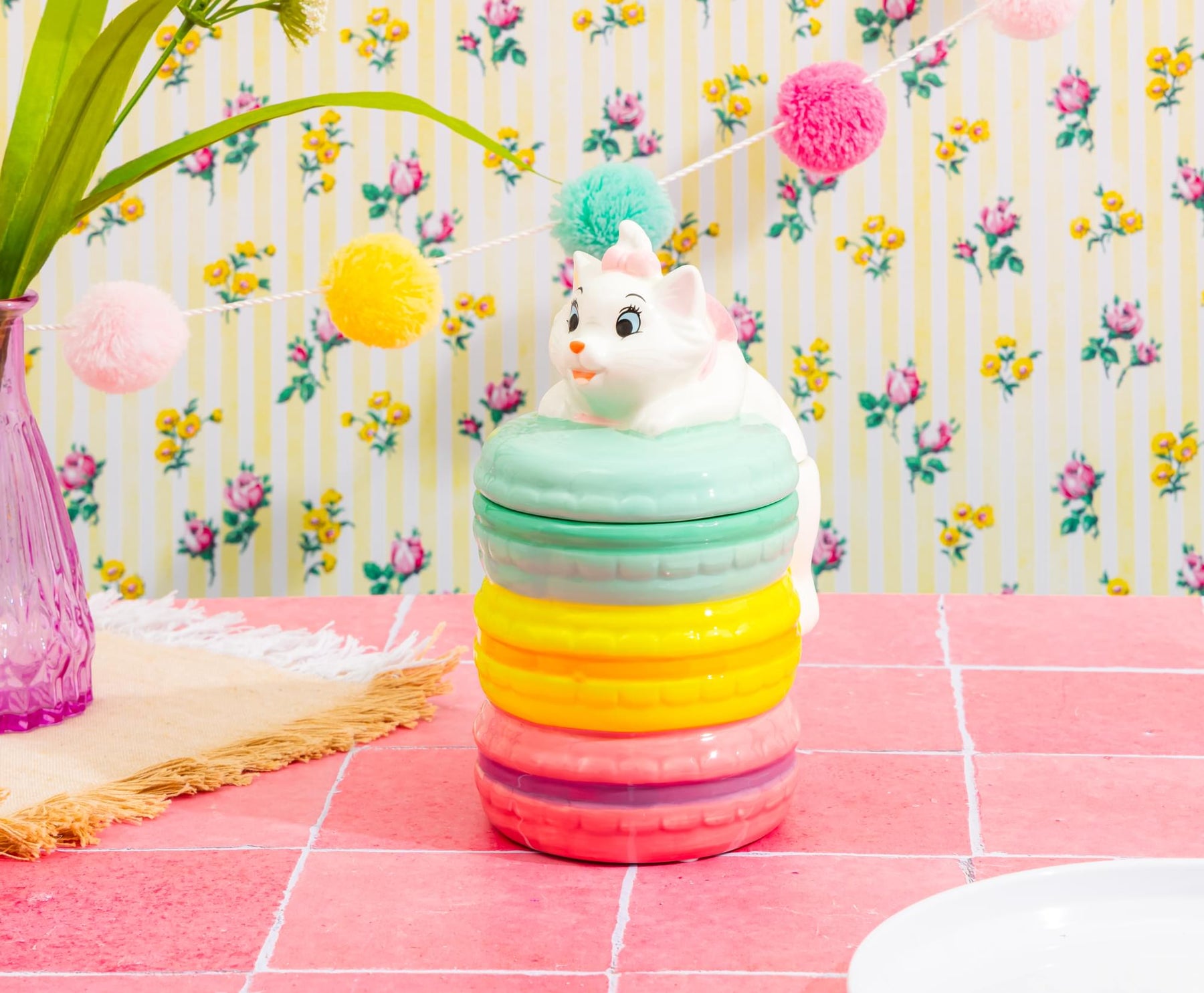 Disney The Aristocats Marie Macarons 6-Inch Sculpted Ceramic Snack Jar