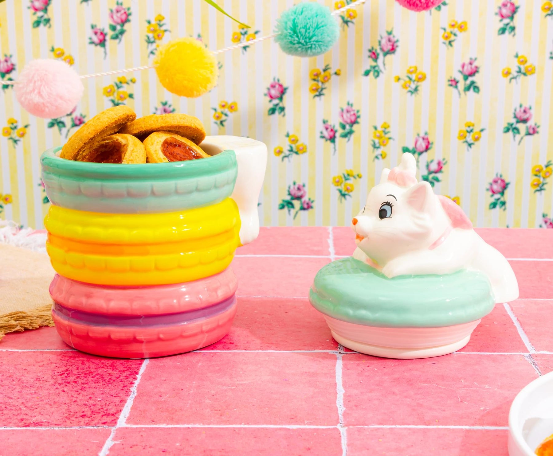 Disney The Aristocats Marie Macarons 6-Inch Sculpted Ceramic Snack Jar