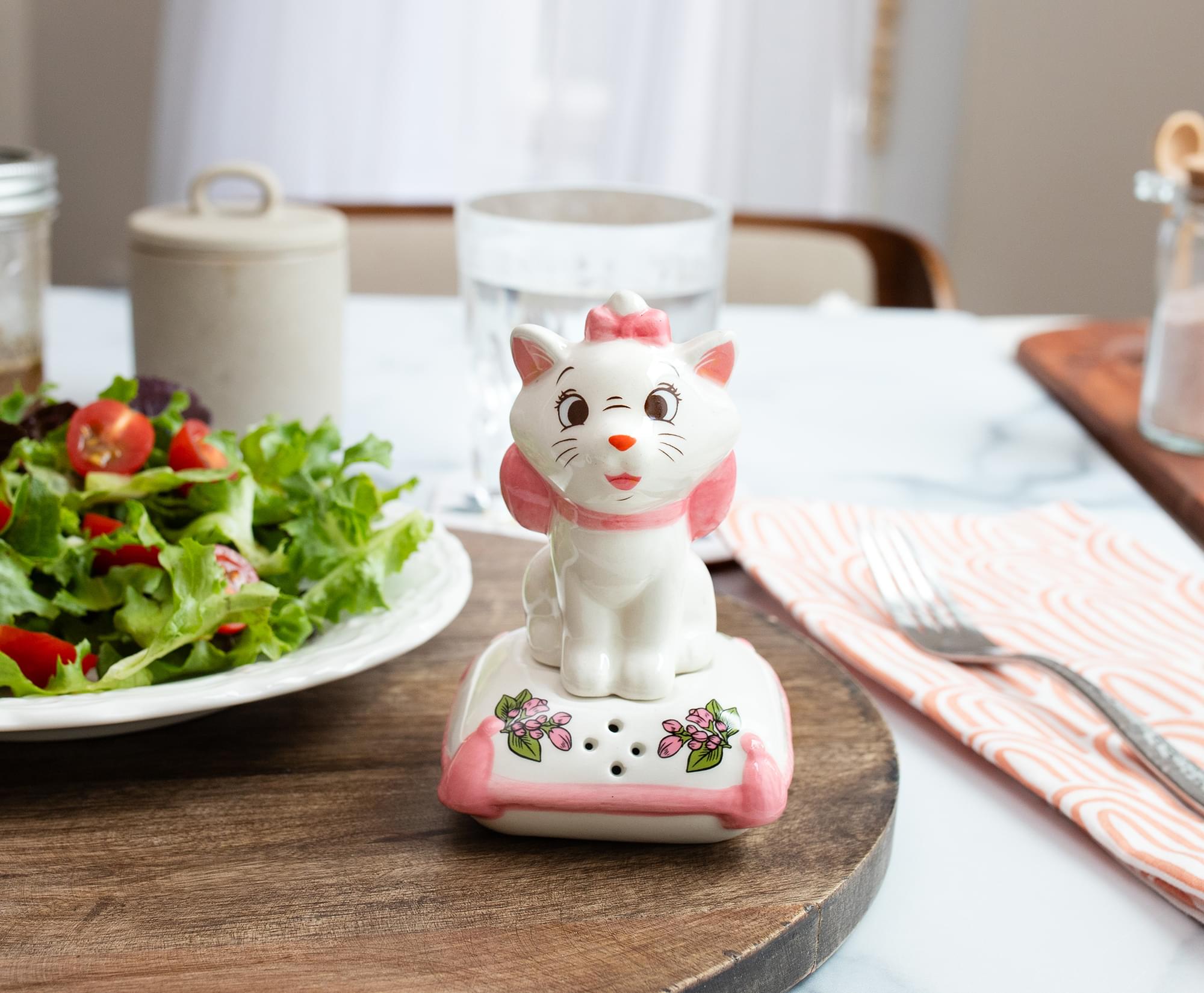 Disney The Aristocats Marie With Pillow Ceramic Salt and Pepper Shaker Set