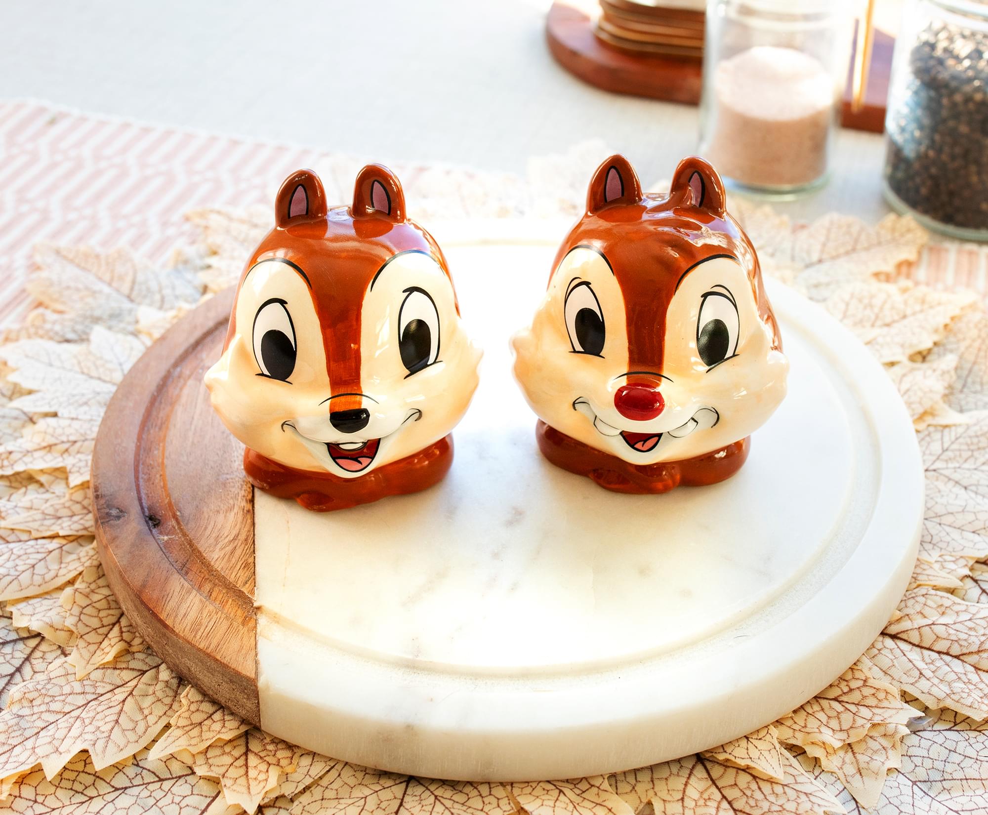Disney Chip 'n' Dale Ceramic Salt and Pepper Shaker Set