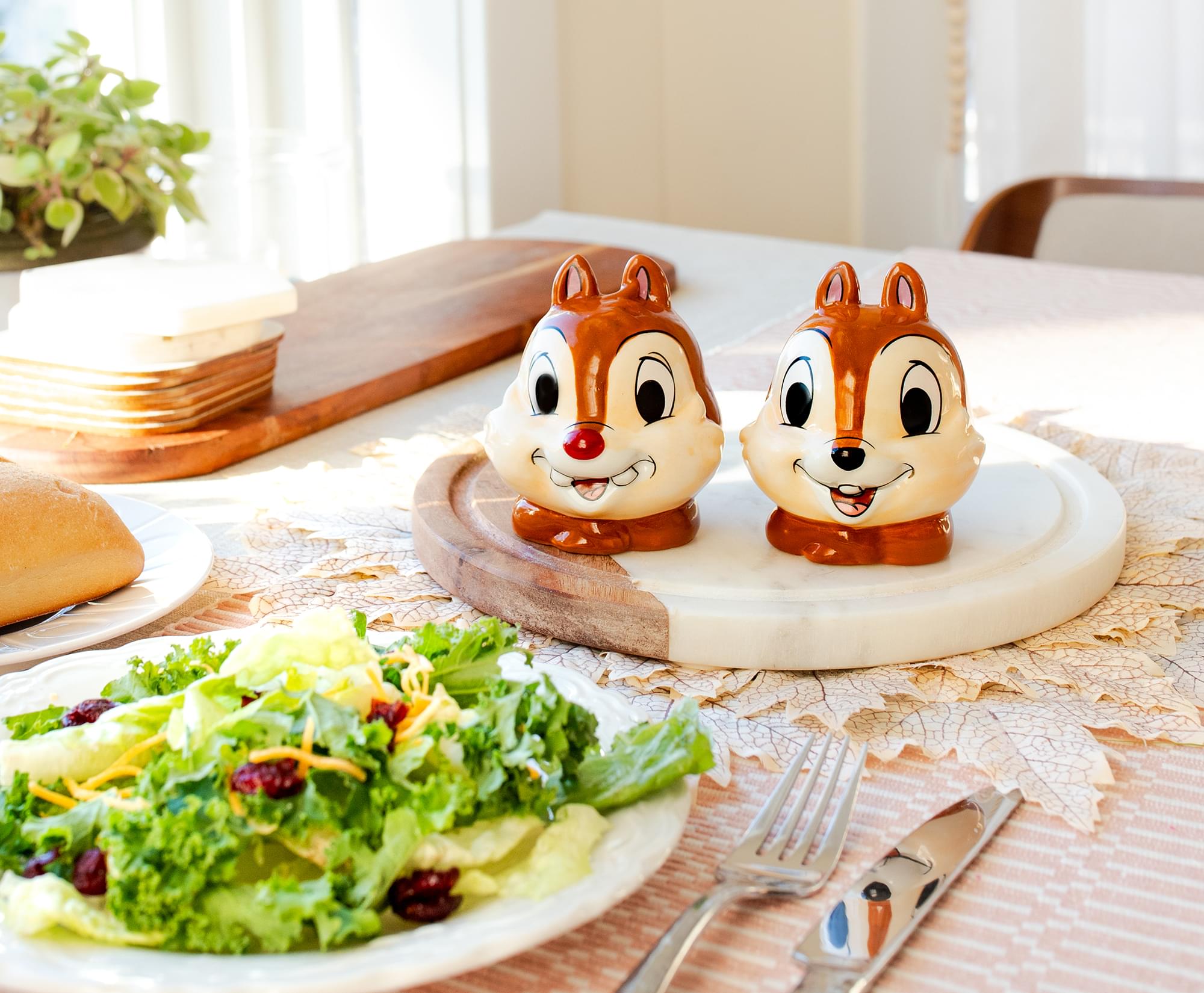 Disney Chip 'n' Dale Ceramic Salt and Pepper Shaker Set