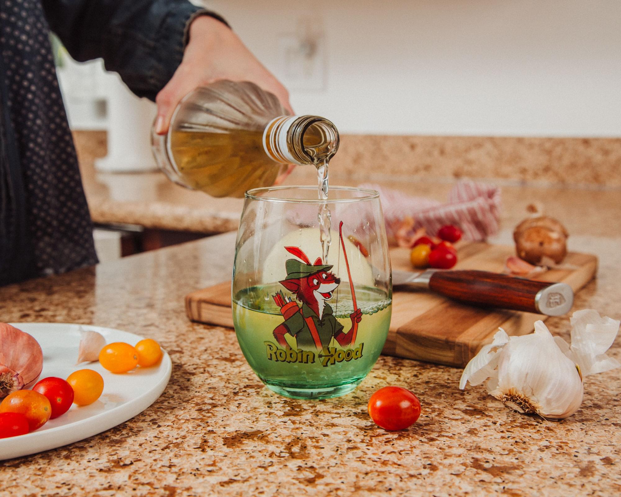 Disney Robin Hood Stemless Wine Glass | Holds 20 Ounces