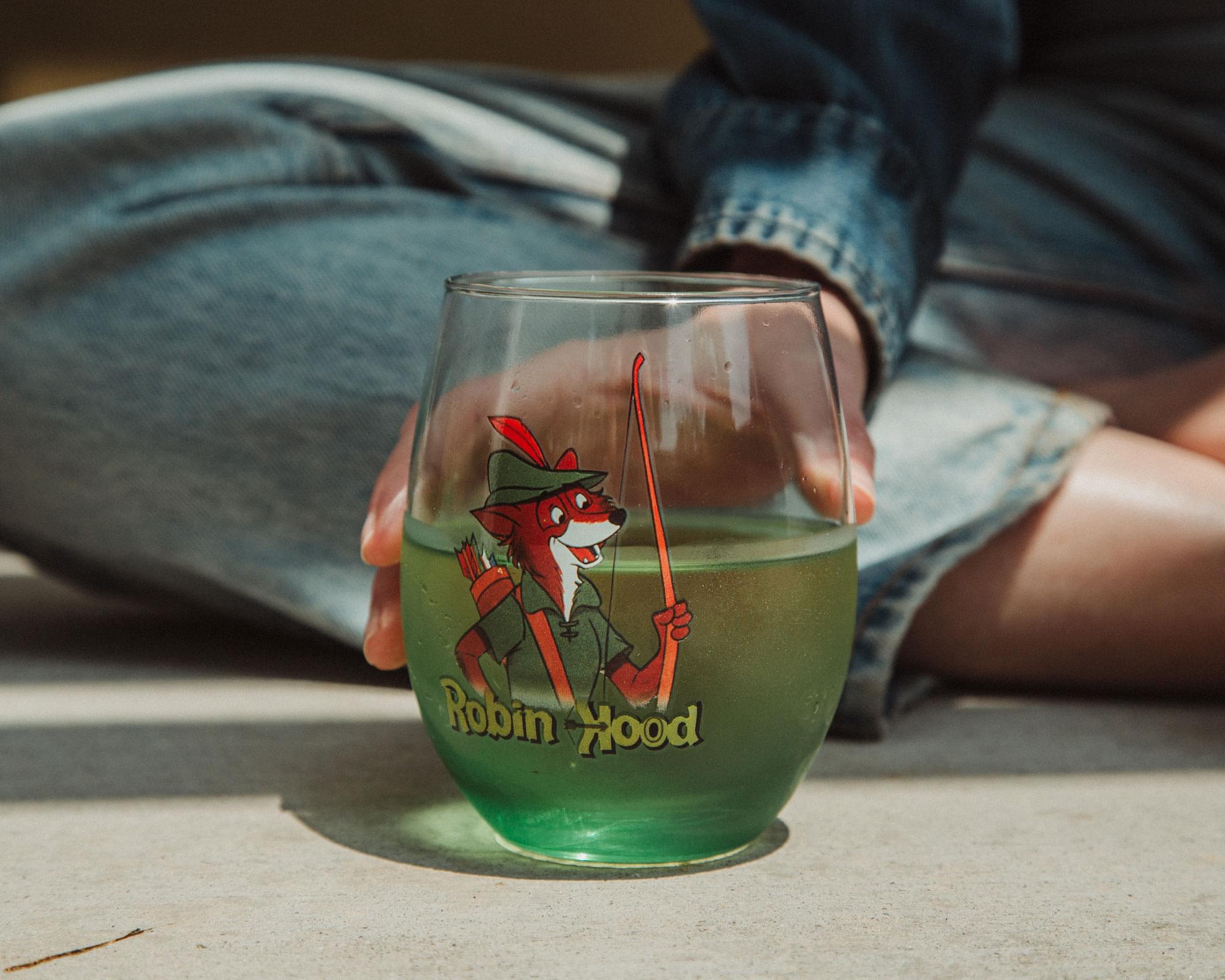 Disney Robin Hood Stemless Wine Glass | Holds 20 Ounces