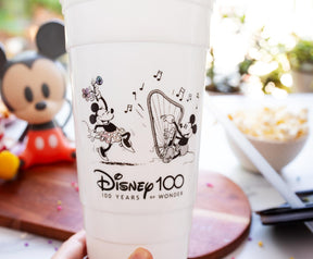 Disney 100 Mickey and Minnie Mouse Dance Tumbler With Lid and Straw | 32 Ounces
