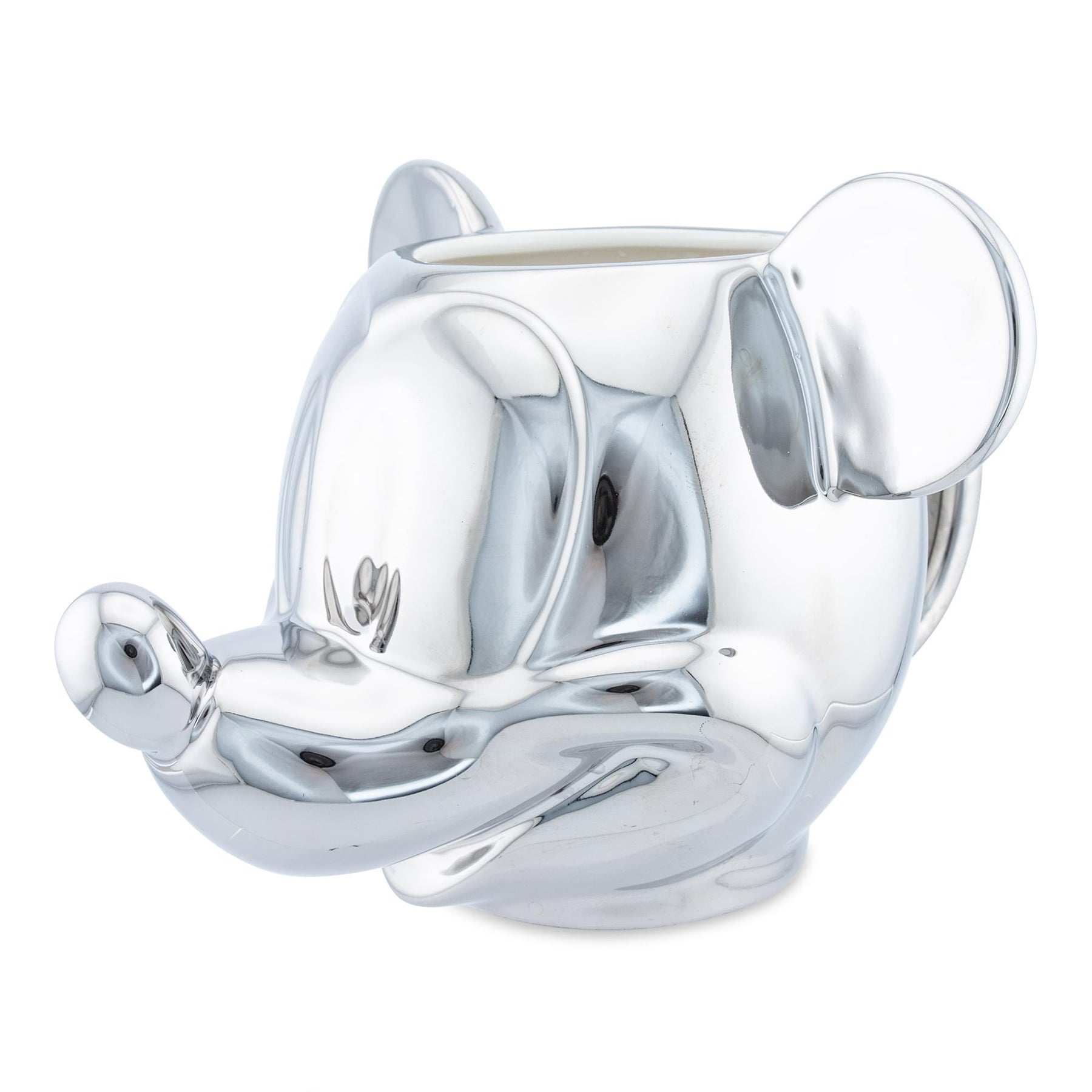 Disney 100 Mickey Mouse 3D Sculpted Platinum Ceramic Mug | Holds 20 Ounces