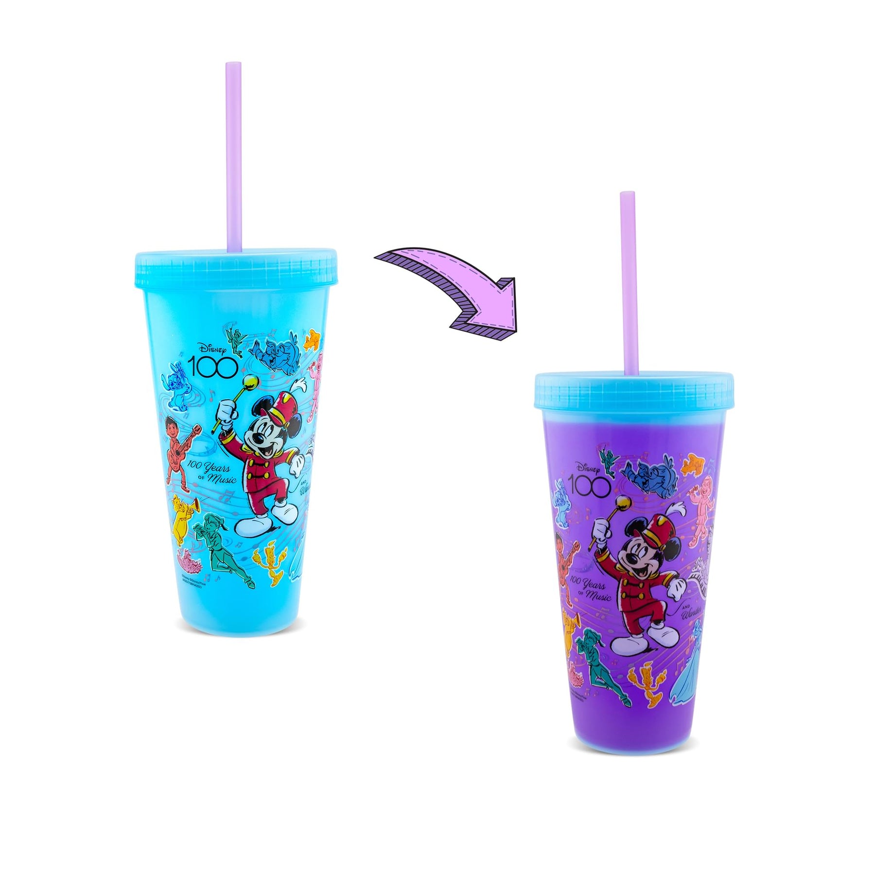 Disney Mickey 24oz Color Change Plastic Tumbler